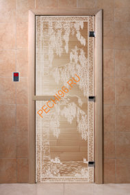 Дверь стеклянная DoorWood «Березка прозрачная», 1800х800 мм