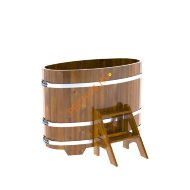 Купель для бани BentWood овальная из морёной лиственницы Рустик, 0,69х1,31 м