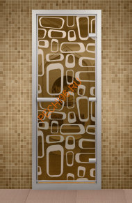 Дверь стеклянная ALDO «Трафик» коробка алюминий с порогом