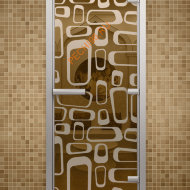 Дверь стеклянная ALDO «Трафик» коробка алюминий с порогом