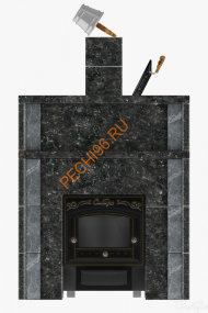 Портал для банной печи Сибирь (545х545) Пироксенит
