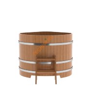 Купель для бани BentWood угловая из дуба Премиум, 1,19х1,19 м