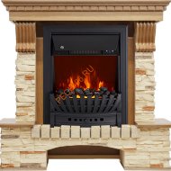 Электрокамин Royal Flame Pierre Luxe угловой дуб/сланец с очагом Aspen