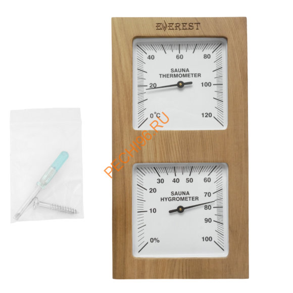 Термогигрометр EVEREST вертикаль White, кедр (TG-03)
