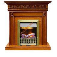 Электрокамин Dimplex Valletta с очагом Danville Antique Brass FB2 орех