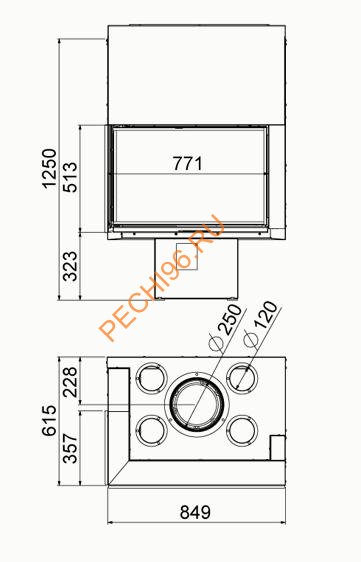 Каминная топка Hergom Stilkamin ECK-S