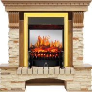 Электрокамин Royal Flame Pierre Luxe угловой дуб/сланец с очагом Fobos FX M
