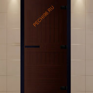 Дверь стеклянная ALDO NEW Black «бронза матовая» 690*1890 мм коробка бук чёрная