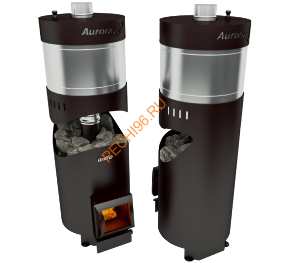 Печь банная Grill'D Aurora 160 Trio short black Печь банная Grill'D Aurora 160 Trio short black