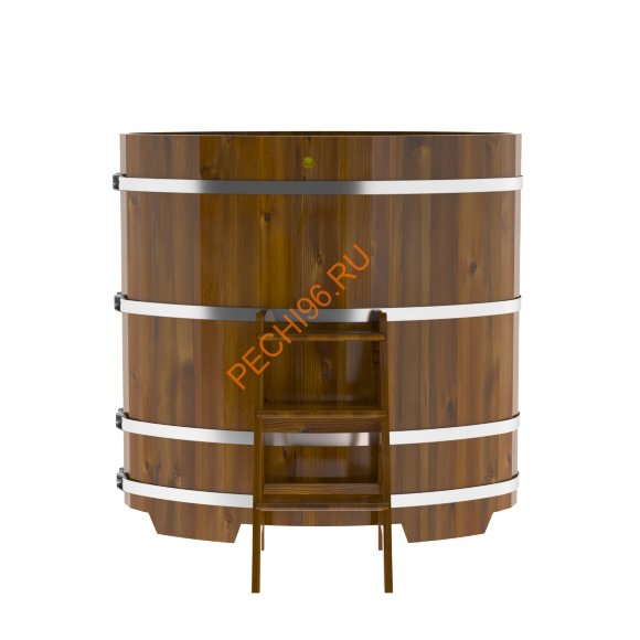 Купель для бани BentWood овальная из морёной лиственницы Рустик, 0,80х1,42 м