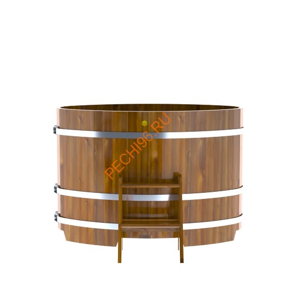 Купель для бани BentWood овальная из морёной лиственницы Рустик, 0,80х1,42 м