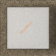 Вентиляционная решетка Kratki 22CZ 220х220 мм черная/золото