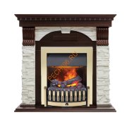 Электрокамин Dimplex Dublin с очагом Danville Brass FB2 темный дуб/ белый сланец