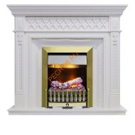 Электрокамин Dimplex Alexandria с очагом Danville Antique Brass FB2 белый дуб