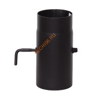 Шибер LAVA черный поворотный 250 мм d 200 мм сталь 2 мм