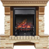 Электрокамин Royal Flame Pierre Luxe угловой дуб/сланец с очагом Fobos FX