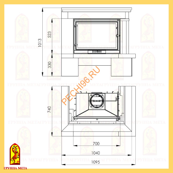 Облицовка для камина Мета Арагон 715 П/Л