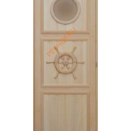 Дверь DoorWood Липа «Штурвал» с иллюминатором, 1850х750 мм