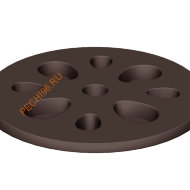 Заглушка конвекционная КимрПечь глазурь, D150