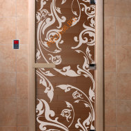 Дверь стеклянная DoorWood «Венеция бронза», 1700х700 мм