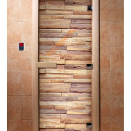 Дверь стеклянная DoorWood с фотопечатью «Лофт»