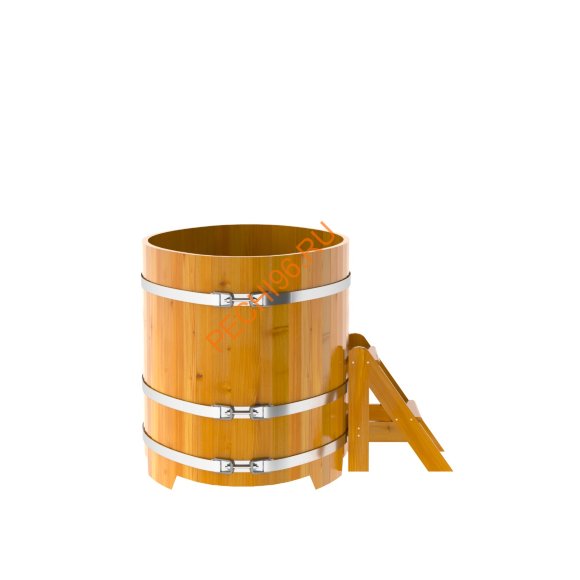 Купель для бани BentWood овальная из лиственницы Рустик, 0,92х1,66 м