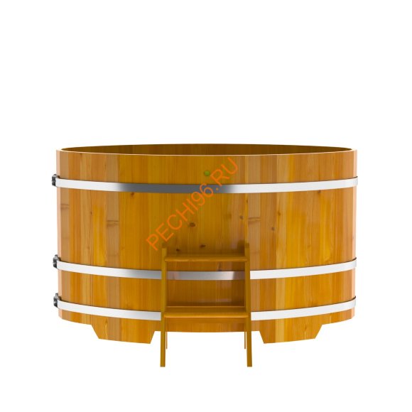 Купель для бани BentWood овальная из лиственницы Рустик, 0,92х1,66 м