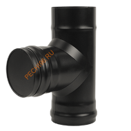 Тройник 90 гр Везувий BLACK (AISI 430/0,8мм) d 115