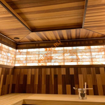 Плитка из гималайской соли 100x100x25 мм шлифованная с пазом