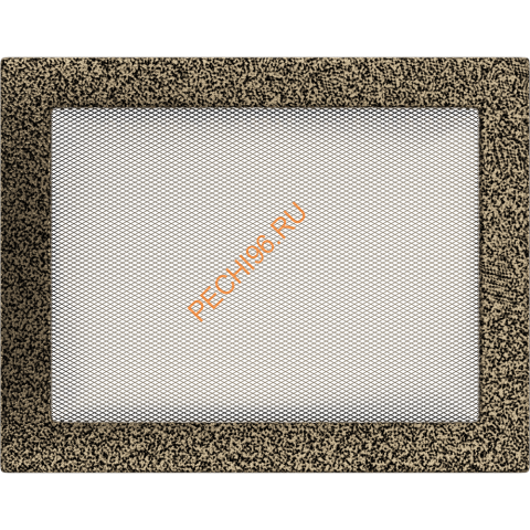 Вентиляционная решетка Kratki 22/30CZ 220х300 мм черная/золото