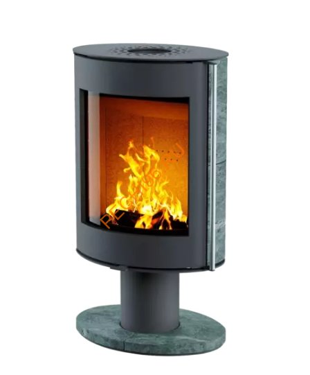 Печь-камин АСТОВ OVAL 600 Талькомагнезит, основание ноги