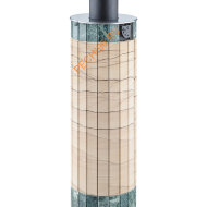 Дымоход - конвектор Ферингер Окаменевшее дерево перенесённый рисунок+Змеевик