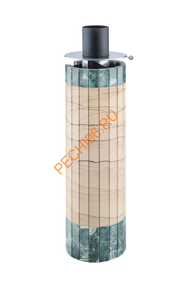 Дымоход - конвектор Ферингер Окаменевшее дерево перенесённый рисунок+Змеевик