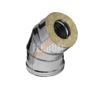 Сэндвич-отвод 135° Феррум, нержавейка AISI 430-0,8 мм/нержавейка AISI 430-0,5 мм, d 150/210 мм