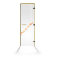 Дверь стеклянная Tylo DGL 7x20 «прозрачная» коробка осина