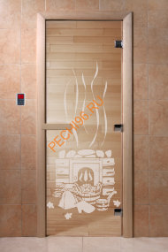 Дверь стеклянная DoorWood «Банька прозрачная», 2100х900 мм