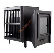 Печь банная BEKKER Френк сетка, стекло, нержавеющая сталь 6 мм