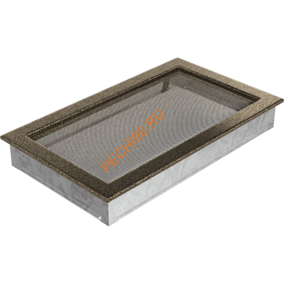 Вентиляционная решетка Kratki 22/37CZ 220х370 мм черная/золото