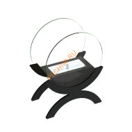 Биокамин Аурис mini Black, прозрачное стекло