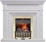 Электрокамин Dimplex Alexandria с очагом Danville Brass FB2 белый дуб