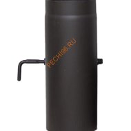 Шибер LAVA черный поворотный 500 мм d 150 мм сталь 2 мм