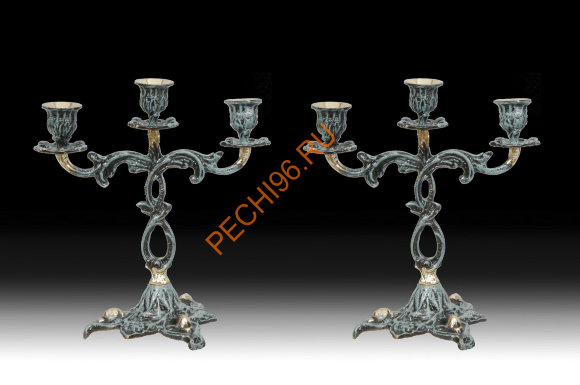 Канделябр на 3 свечи Virtus 4205P, пара