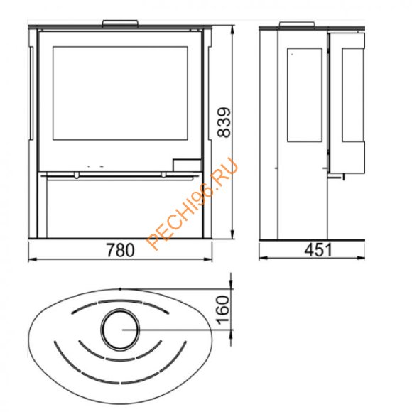 Печь-камин Panadero IRIS