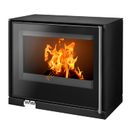 Печь-камин ABX Polar Osaka 50 черная сталь с креплением на стену