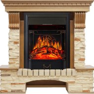 Электрокамин Royal Flame Pierre Luxe угловой дуб/сланец с очагом Majestic FX