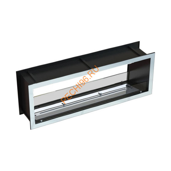 Биокамин сквозной 1500х500х300 мм, стекло тонированное, рамки нержавейка