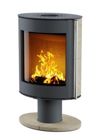 Печь-камин АСТОВ OVAL 600 Крема беж, основание ноги