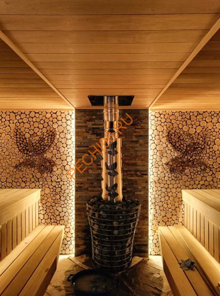 Печь банная Атмосфера V сетка нержавеющая сталь