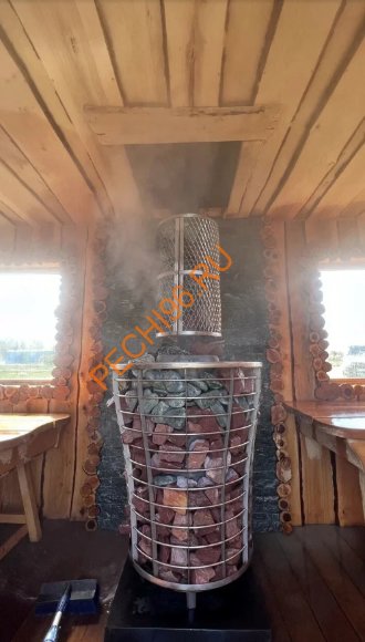 Печь банная Атмосфера V сетка нержавеющая сталь