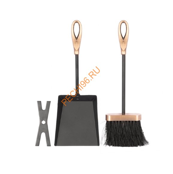 Каминный набор E20000AK черный с античной латунью